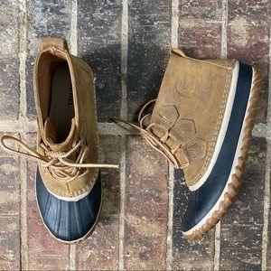 Sorel Women Elk Camel Out N About Plus Duck Rain Waterproof Rubber Sole Boot 6